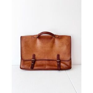 1980s Brown Leather Coach Bag Attache Briefcase